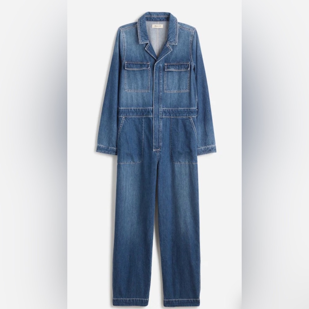 NWT Madewell Utility Coveralls Blue Denim - Picture 6 of 14